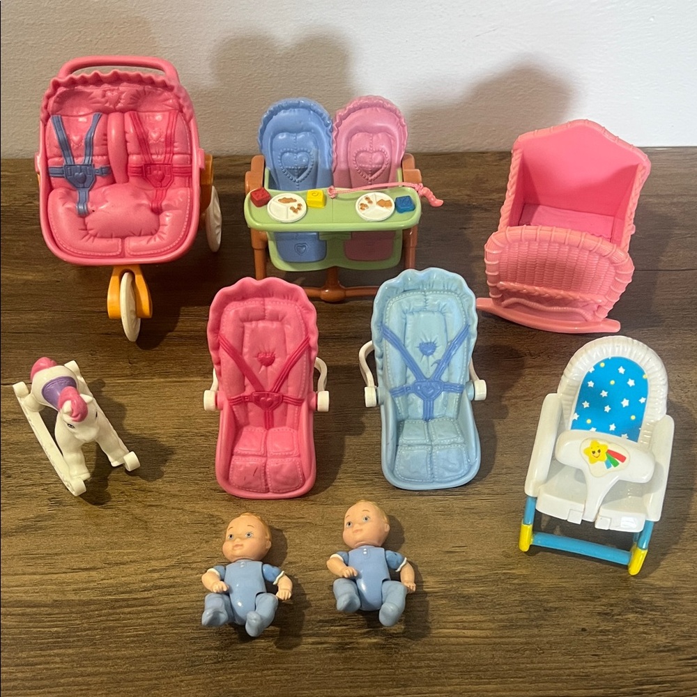 Vintage fisher price loving family accessories